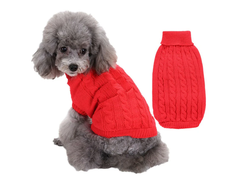 Dog Pet Warm Sweater Jumper Winter Knitwear Jacket Coat Puppy Clothes Soft