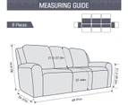 Recliner Sofa Covers Stretch Recliner Couch Covers for 1/2/3 Seats Reclining Slipcovers Soft Jacquard Pattern Furniture Protector, Grey