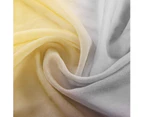Sheer Curtains for Bedroom 2 Pieces Set Reversible Semi Sheer Ombre Curtains for Living Room Lemon Yellow and Grey