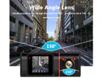 ECSEE 1.58''LCD HD IPS Dual Lens 1080P Car DVR Camera Dash Cam Dual Record Video Recorder Dash Camera Night Vision G-Sensor Microphone Camera without GPS
