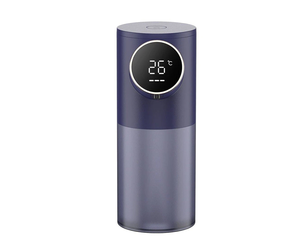 Automatic Foam Soap Dispenser with Temperature Display- USB Charging - Blue