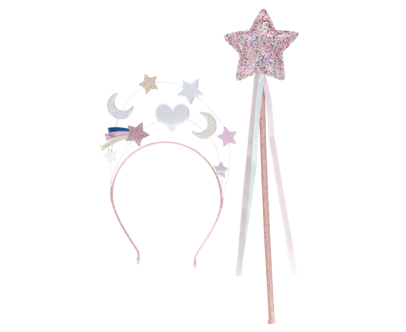 Billy Loves Audrey Girls' Alice Moon + Star Band & Wand Set - Pink ...