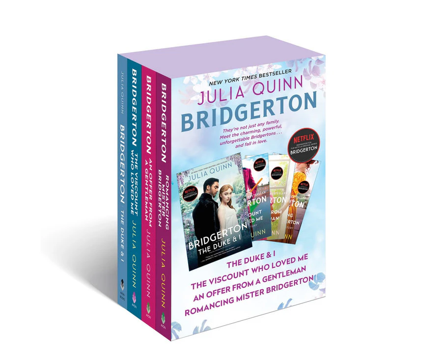 Bridgerton 4 Book Boxed Set : The Duke And I, The Viscount Who Loved Me, An Offer From A Gentleman, Romancing Mister Bridgerton