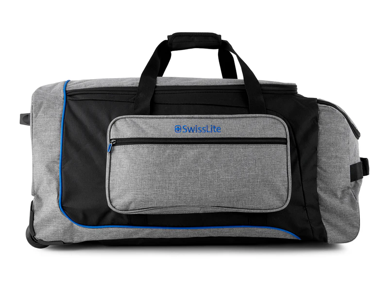 SwissLite 110L Rolling Duffle Bag - Grey/Blue