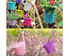 10PCS Hanging Flower Pots Plant Garden Pot Iron Detachable Gardening Planter Tools