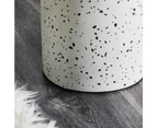 Cooper & Co. Leon 46cm Terrazzo Side Table Stool Speckle White