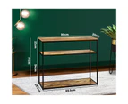 Oikiture Hall Console Table Metal Hallway Desk Entry Display Wooden Furniture