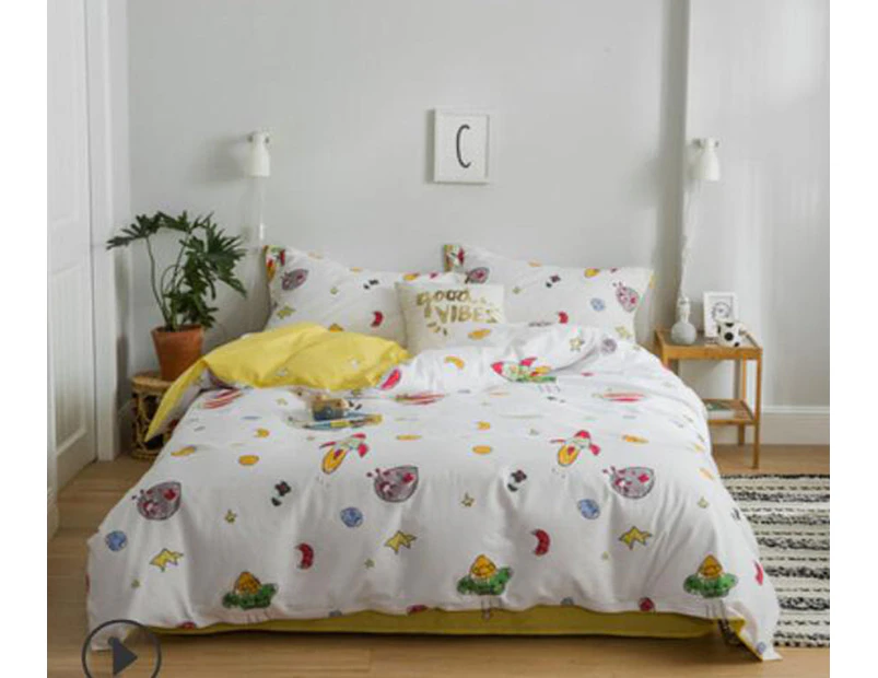 3D Cartoon Rocket Stars 14080 Quilt Cover Set Bedding Set Pillowcases Duvet Cover KING SINGLE DOUBLE QUEEN KING