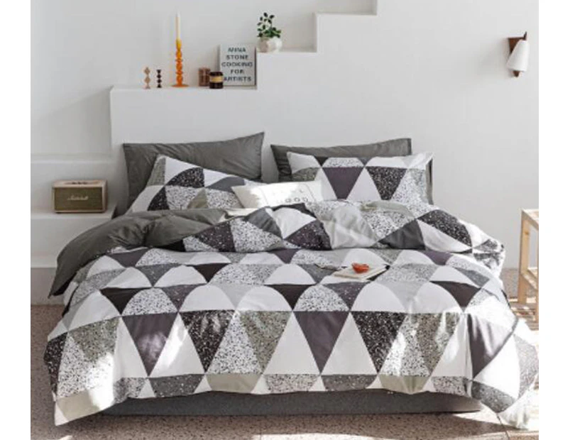 3D Gray Triangle 14062 Quilt Cover Set Bedding Set Pillowcases Duvet Cover KING SINGLE DOUBLE QUEEN KING