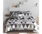 3D Gray Triangle 14062 Quilt Cover Set Bedding Set Pillowcases Duvet Cover KING SINGLE DOUBLE QUEEN KING