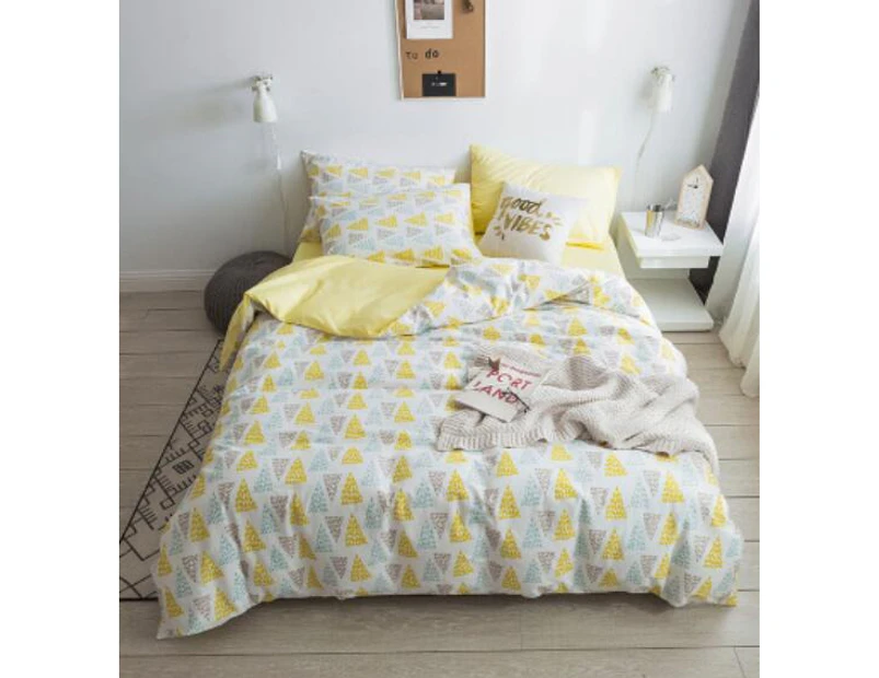 3D Yellow Triangle Pattern 14052 Quilt Cover Set Bedding Set Pillowcases Duvet Cover KING SINGLE DOUBLE QUEEN KING