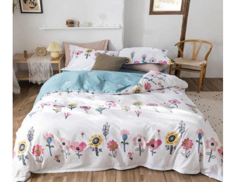 3D Row Of Flowers 13184 Quilt Cover Set Bedding Set Pillowcases Duvet Cover KING SINGLE DOUBLE QUEEN KING