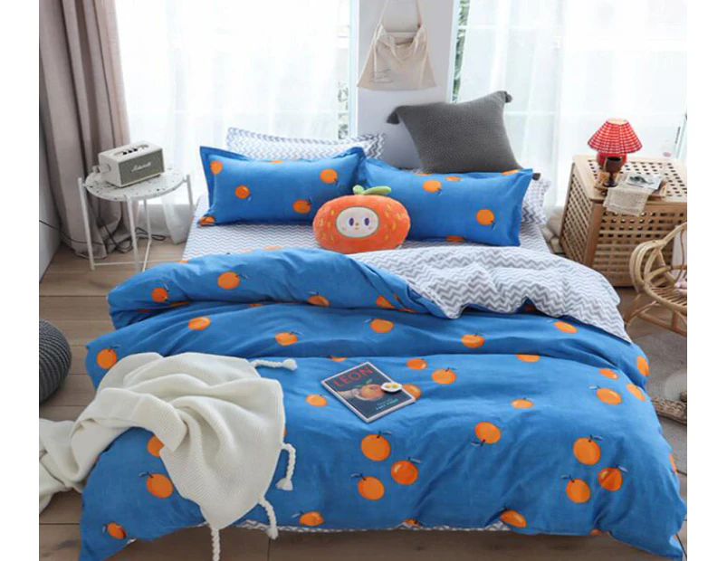 3D Blue Background Orange 12131 Quilt Cover Set Bedding Set Pillowcases Duvet Cover KING SINGLE DOUBLE QUEEN KING