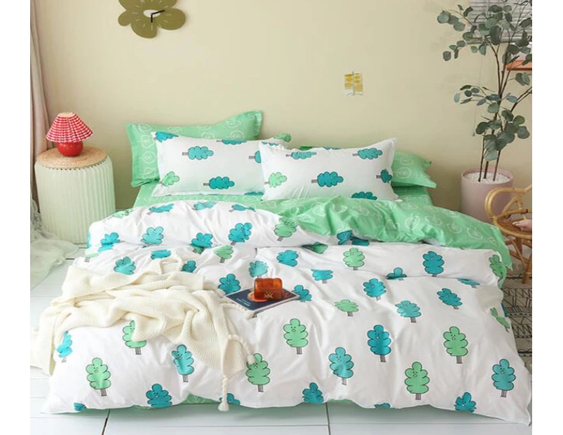 3D Green Cartoon Tree 12142 Quilt Cover Set Bedding Set Pillowcases Duvet Cover KING SINGLE DOUBLE QUEEN KING
