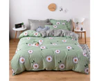 3D Green Grid Chrysanthemum 12133 Quilt Cover Set Bedding Set Pillowcases Duvet Cover KING SINGLE DOUBLE QUEEN KING