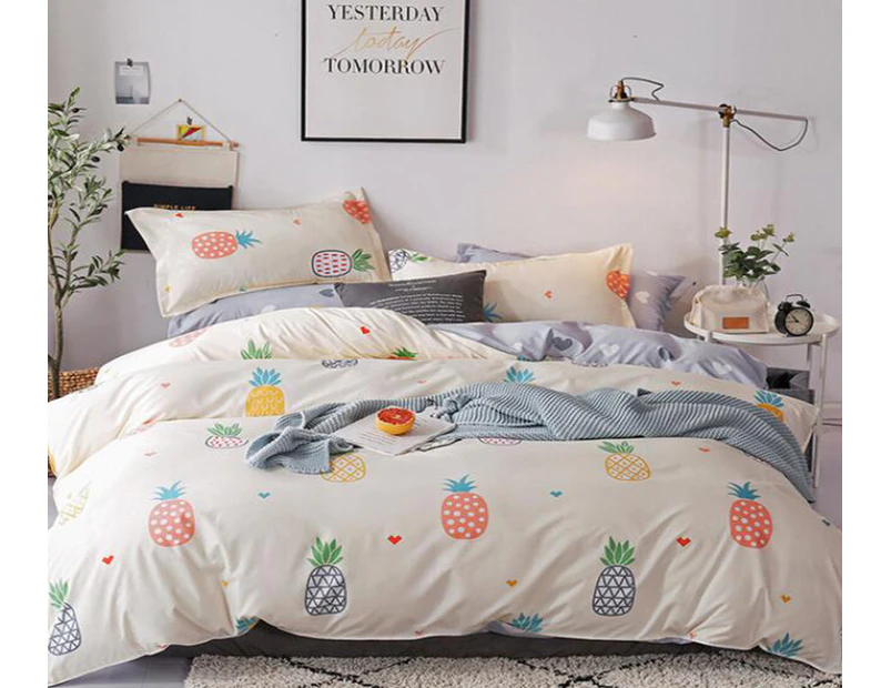 3D Colored Pineapple 12139 Quilt Cover Set Bedding Set Pillowcases Duvet Cover KING SINGLE DOUBLE QUEEN KING