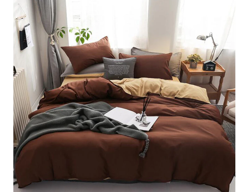3D Dark Brown Light Brown 12110 Quilt Cover Set Bedding Set Pillowcases Duvet Cover KING SINGLE DOUBLE QUEEN KING