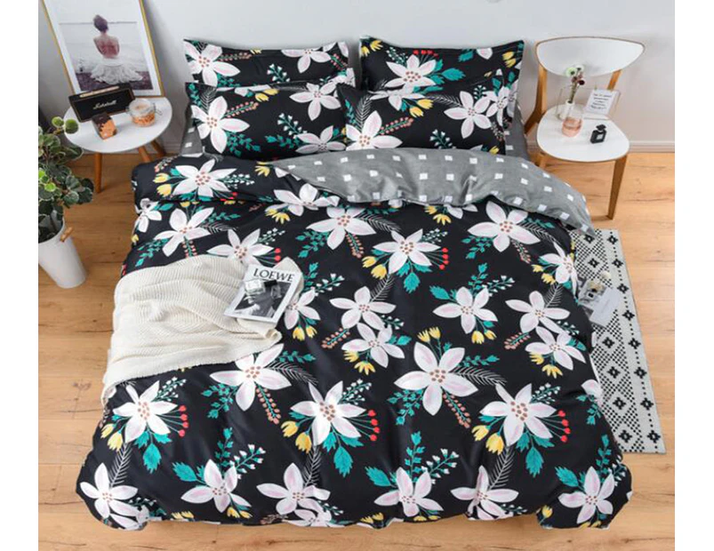 3D Flower Pattern 12123 Quilt Cover Set Bedding Set Pillowcases Duvet Cover KING SINGLE DOUBLE QUEEN KING