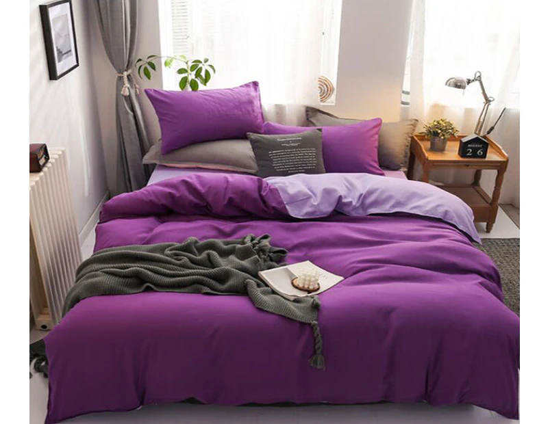 3D Deep Purple Light Purple 12115 Quilt Cover Set Bedding Set Pillowcases Duvet Cover KING SINGLE DOUBLE QUEEN KING