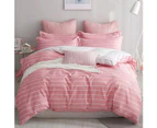 3D Pink Horizontal Stripes 12086 Quilt Cover Set Bedding Set Pillowcases Duvet Cover KING SINGLE DOUBLE QUEEN KING