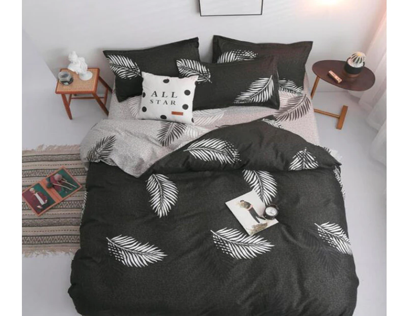 3D Feather 12070 Quilt Cover Set Bedding Set Pillowcases Duvet Cover KING SINGLE DOUBLE QUEEN KING