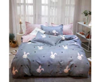 3D Gray Background Rabbit 12074 Quilt Cover Set Bedding Set Pillowcases Duvet Cover KING SINGLE DOUBLE QUEEN KING