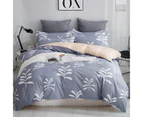 3D Gray Background Leaf 12082 Quilt Cover Set Bedding Set Pillowcases Duvet Cover KING SINGLE DOUBLE QUEEN KING