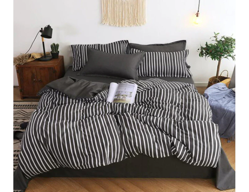 3D Black And White Vertical Stripes 12031 Quilt Cover Set Bedding Set Pillowcases Duvet Cover KING SINGLE DOUBLE QUEEN KING