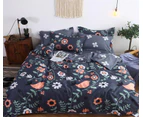 3D Black Background Flower Pattern 12036 Quilt Cover Set Bedding Set Pillowcases Duvet Cover KING SINGLE DOUBLE QUEEN KING