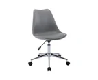 Chotto - Ando Office Desk Chair with Vegan Leather Seat - Grey