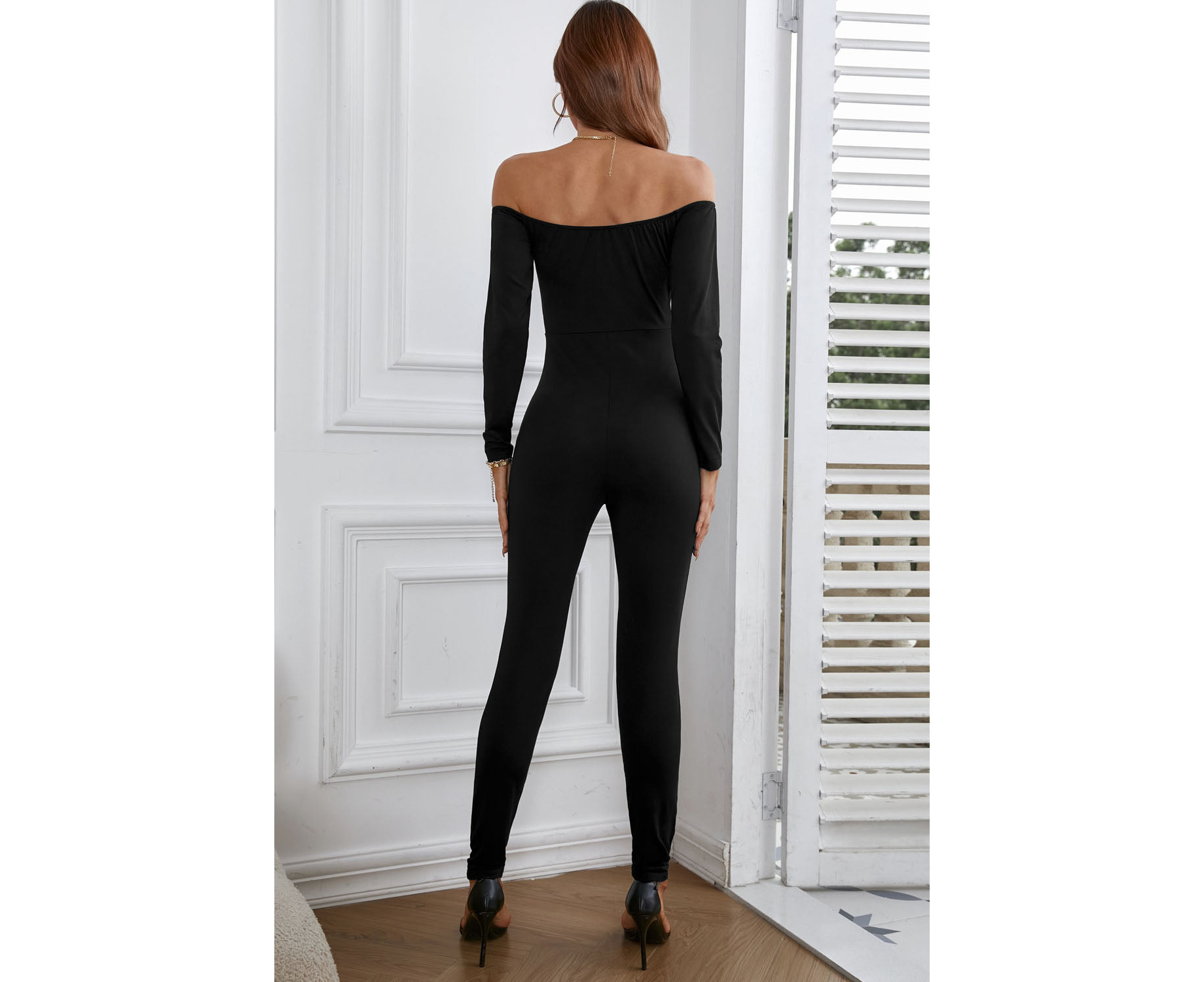 skinny jumpsuit black