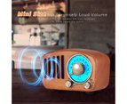 Momax Vintage Radio Bluetooth Speaker with Strong Bass Bluetooth 4.2 Wireless Connection-Cherry Wooden
