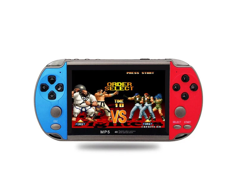4.3 Inch Retro Handheld Gaming Console With 900 Games - Red and Blue