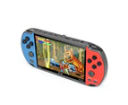 4.3 Inch Retro Handheld Gaming Console With 900 Games - Red and Blue