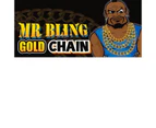 Mens Mr Bling Gold Chain Costume Accessories Male Halloween