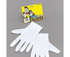 Mens Gloves White Magicians Costume Accessories Male Halloween
