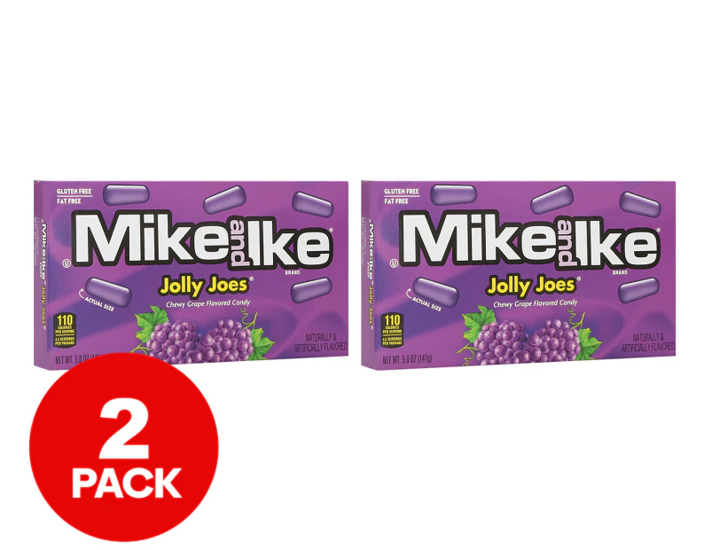 2 x Milk & Ike Jolly Joes Chewy Candy Grape 141g