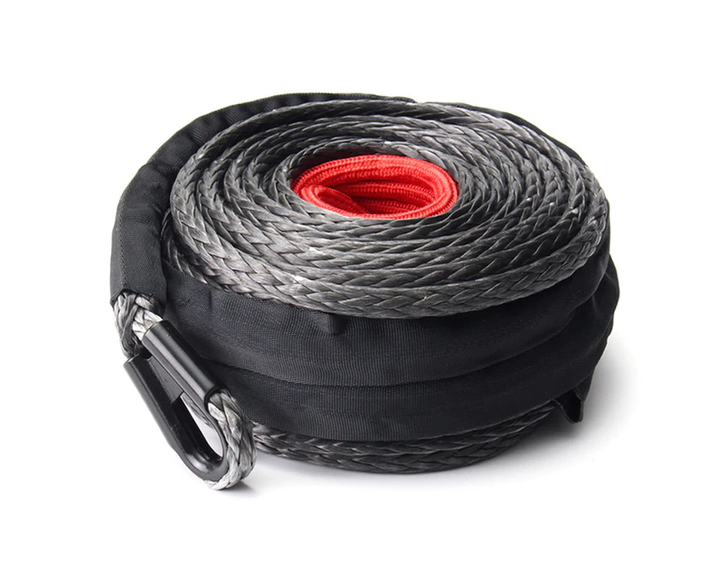 FIERYRED 10MM x 30M Synthetic Winch Rope Dyneema SK75 Tow Recovery Cable Offroad 4WD