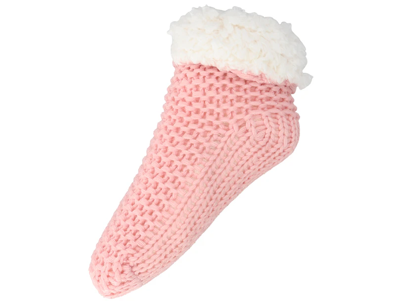 Simon De Winter Women's Cosy Knit Socks - Soft Pink