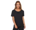 French Connection Women's Modal Tee / T-Shirt / Tshirt - Anthracite Black