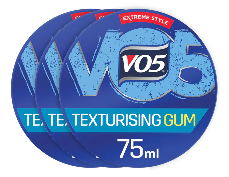 3 x Vo5 Extreme Style Texturising Gum Hair Wax 75mL
