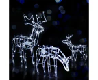 Jingle Jollys Christmas Lights 3 Pcs Reindeers 250 LED Decorations