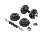 30KG Cast Iron Dumbbell Set Weight Dumbbells Home Gym Training Fitness BarBell Case