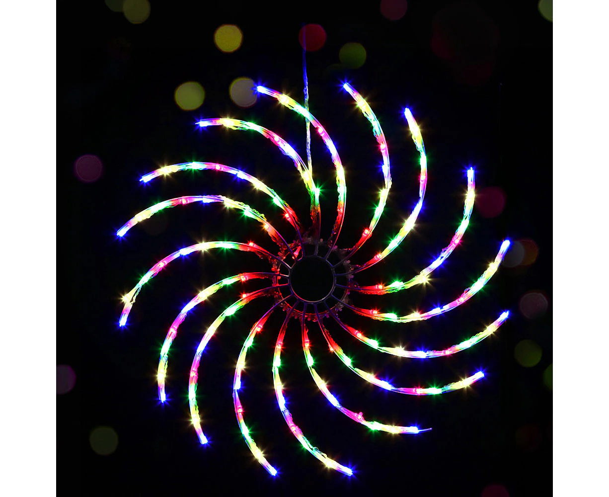 Jingle Jollys Christmas Lights 50cm Spin 128 LED  Decorations