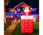 Jingle Jollys Christmas Inflatable Santa Pop Up 1.8M Illuminated Decorations