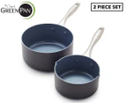 GreenPan 2-Piece Lima Non-Stick Saucepan Pot Set - Grey