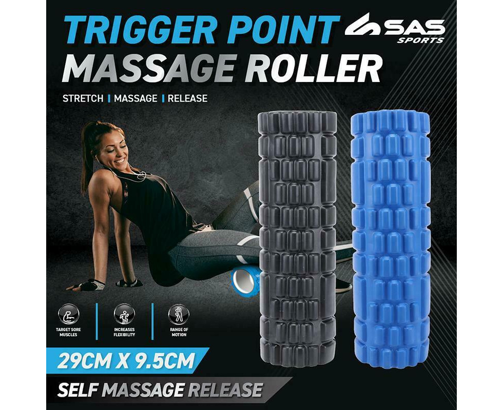 Green Trigger Point Grid Sports Massager Foam Roller for Deep Tissue Muscle Massage Fitness Gym Physio 