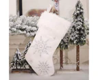 Christmas Stockings Holiday Xmas Stockings Gift Bag Candy Bag,Silver