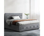 Artiss Bed Frame King Single Size Gas Lift Grey TIYO