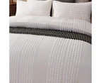 100% Cotton Tufted Pattern White Quilt Doona Duvet Cover Set Queen size